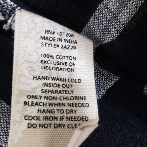 Soft Surroundings Moroccan Topper Cotton Split Side Top Small - Picture 4 of 6